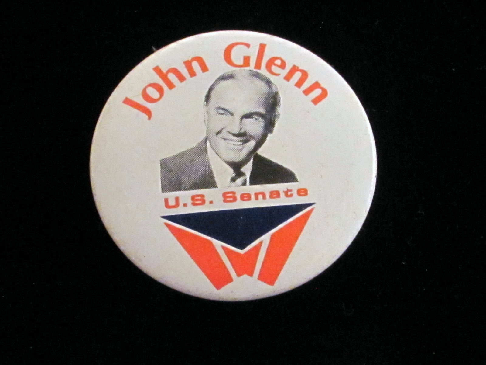 1980 John Glenn for U.S. Senate Ohio 1 3/4" Pinback Button
