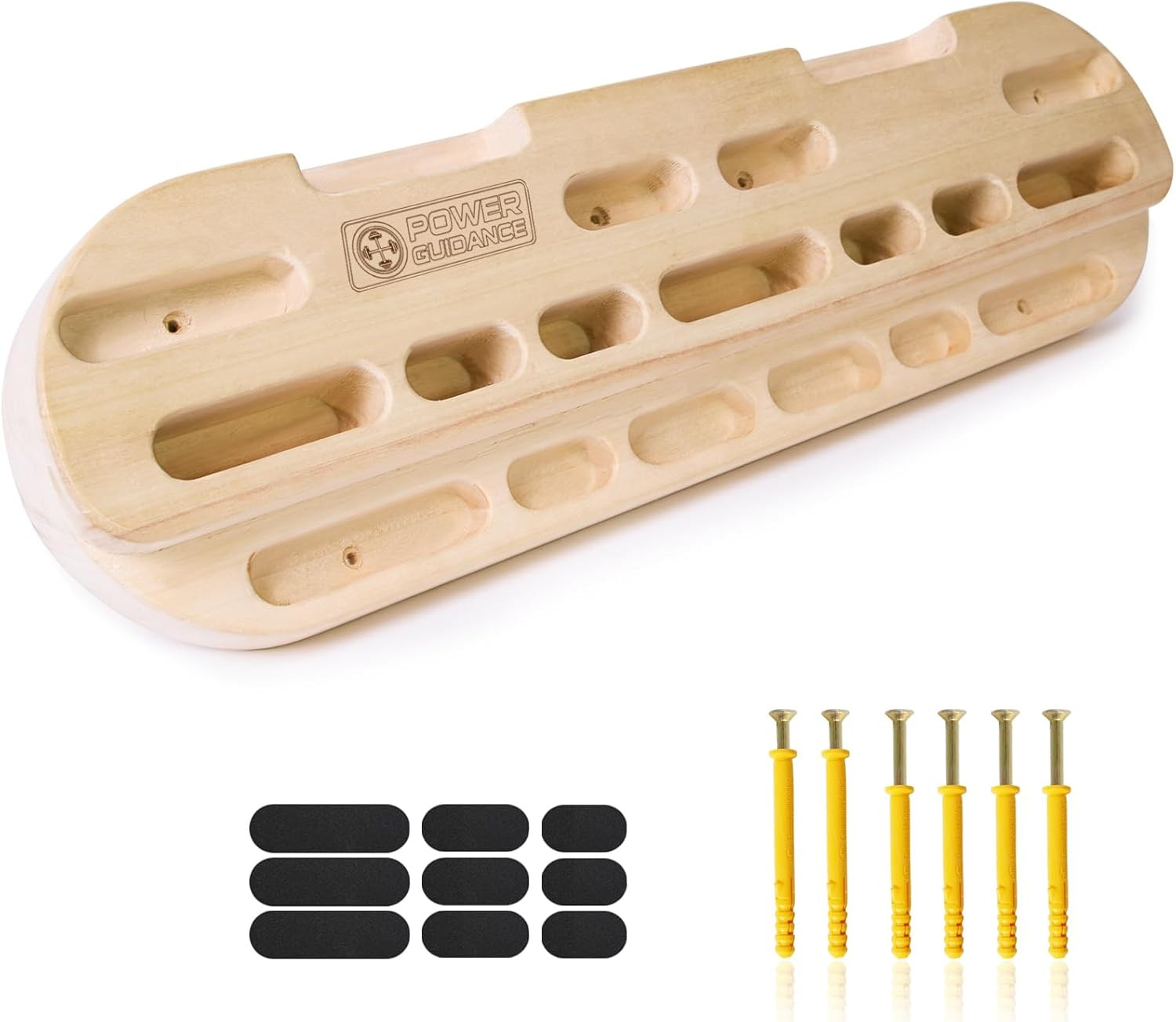 Wooden Hangboard for Rock Climbing Grip Strength and Forearm Training