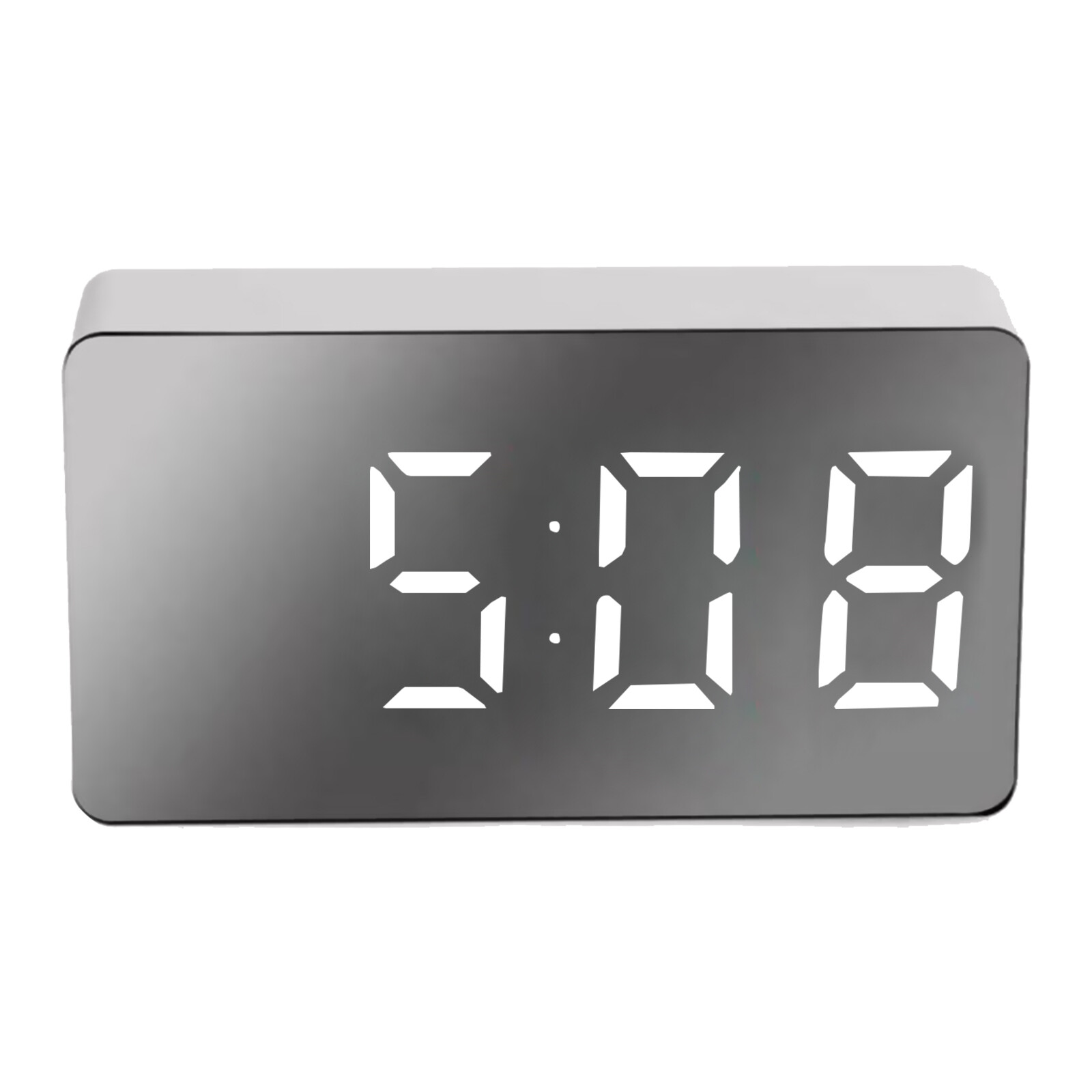 Digital LED Mirror Clock date temperature Multifunctional Display Alarm Clock