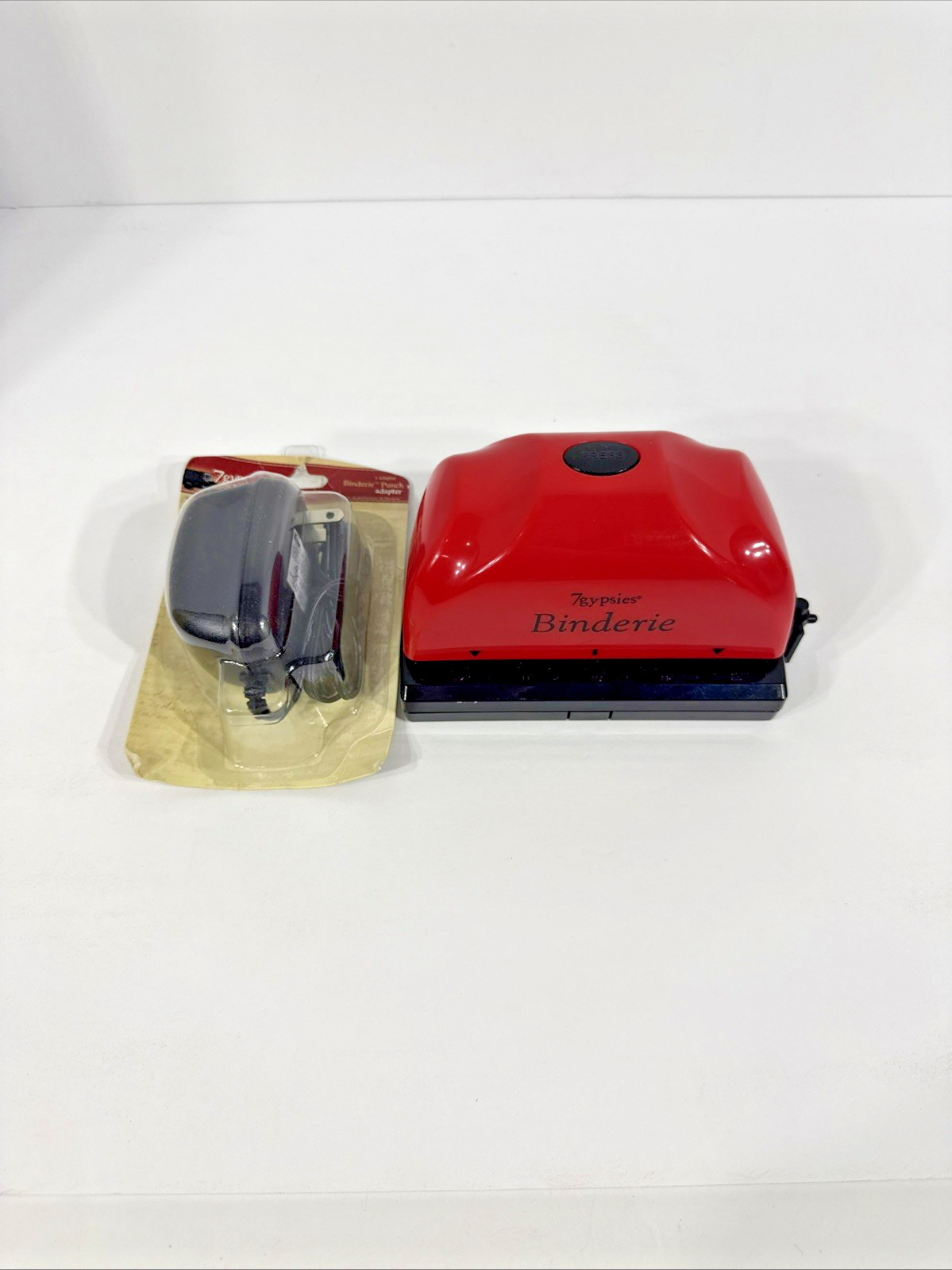 Gypsies Binderie 2 Hole Punch Binder DC Powered Bookbinding Red 10074