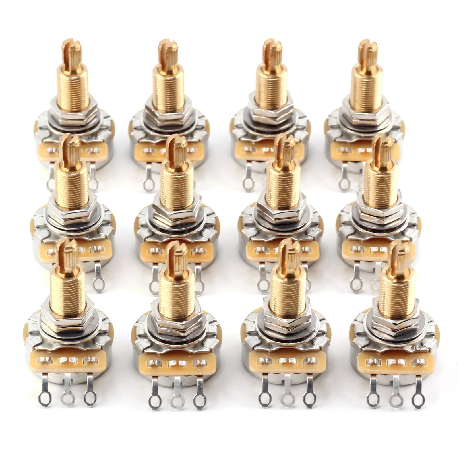 12x TAOT Custom CTS 500K Pot 3/4” Long Split Shaft Audio Taper