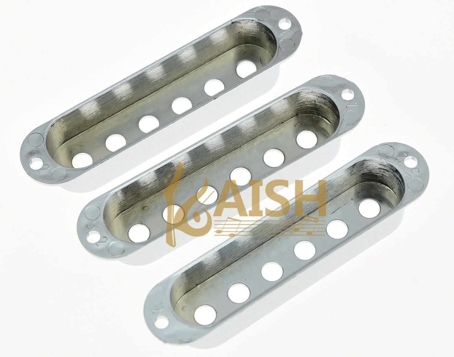 52mm Chrome 3pcs Single Coil ST Guitar Pickup Covers fits Stratocaster