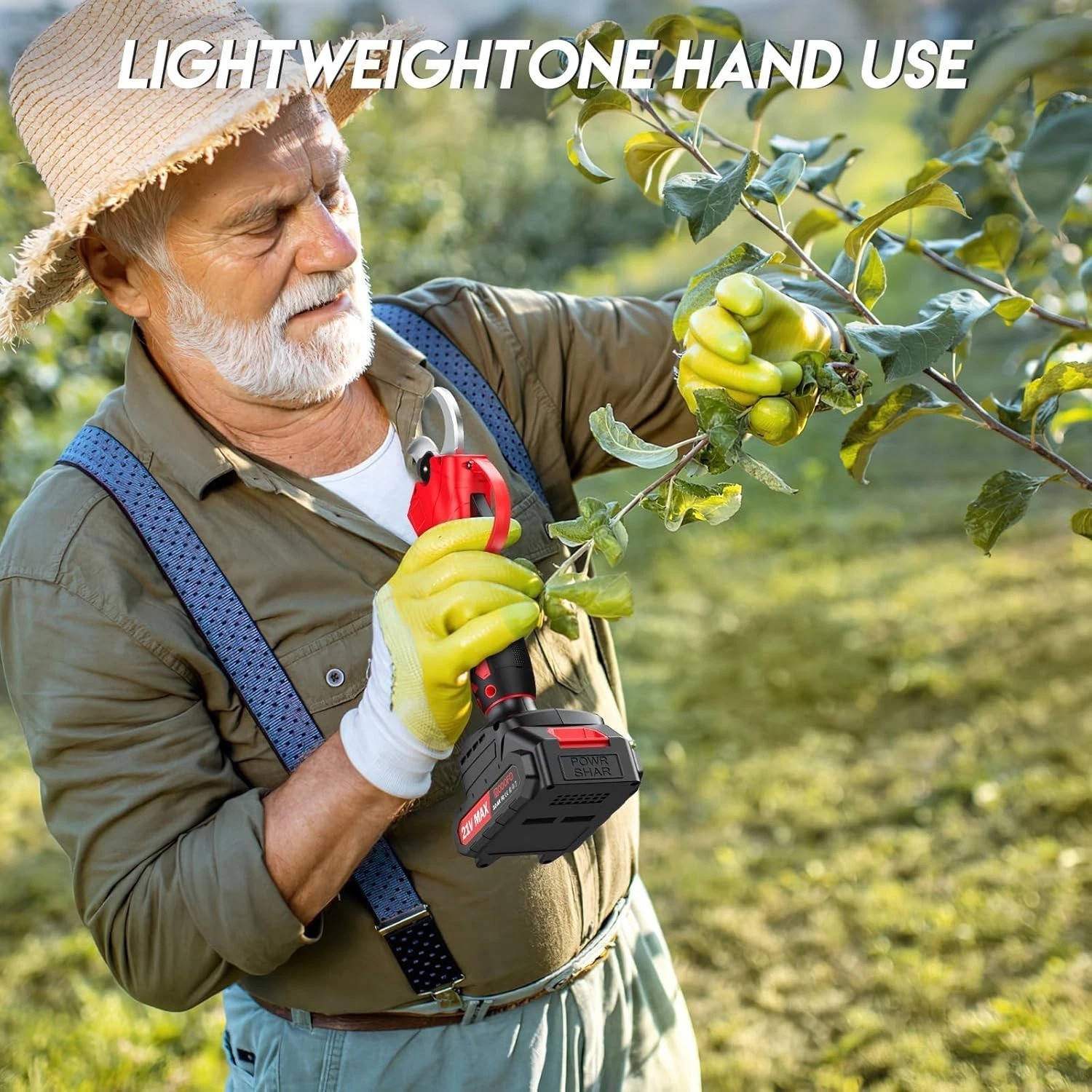 Upgraded Electric Pruning Shears,1.4" Cutting Diameter Cordless Power Pruner ...