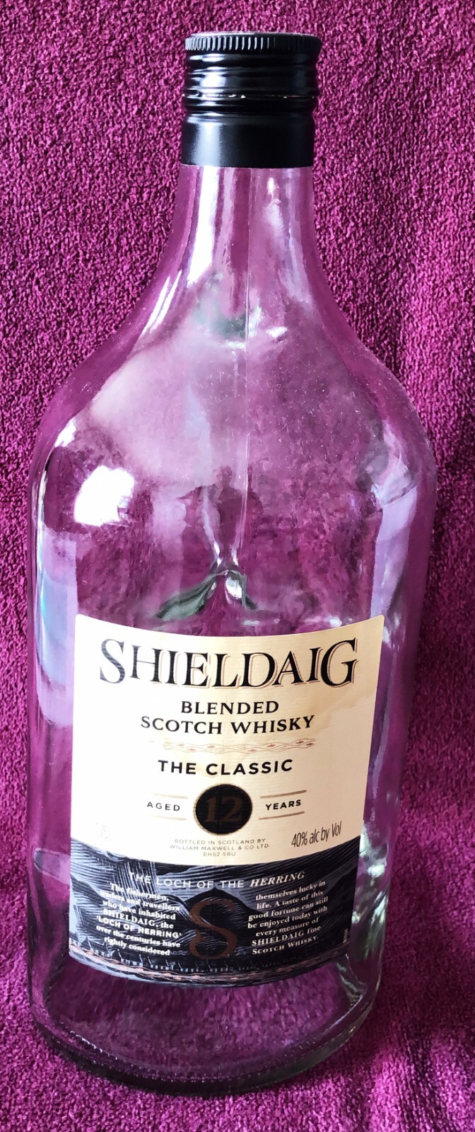 Shieldaig 12 Years "The Classic" Blended Scotch Whisky Bottle Empty 1.75L