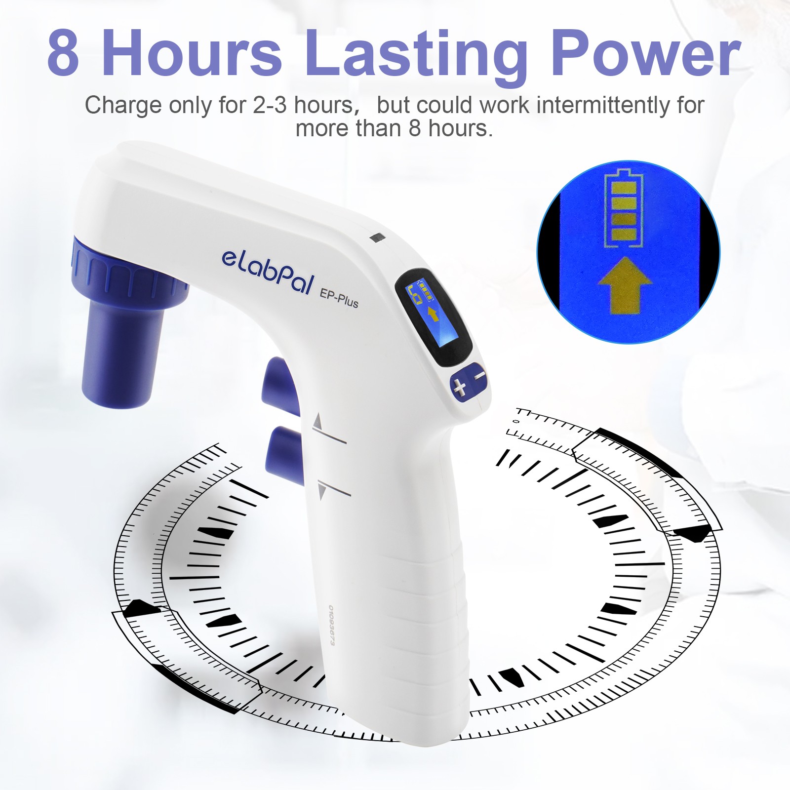 0.1-100ml Lab Electric Pipette Controller Electronic Pipettor 6 Adjustable Speed