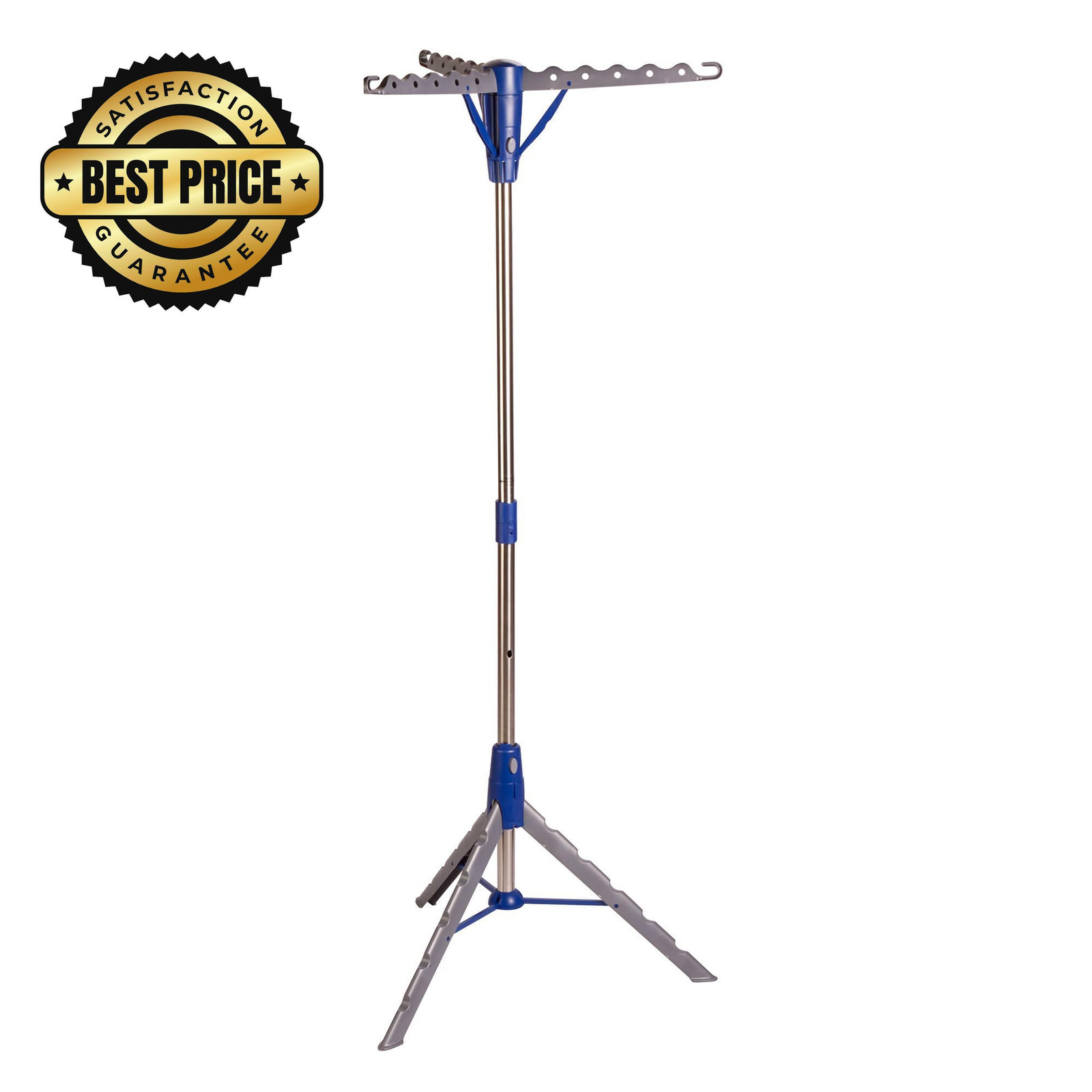Honey-Can-Do Steel Tripod 64-Inch Folding Clothes Drying Rack – 30 lbs, Blue