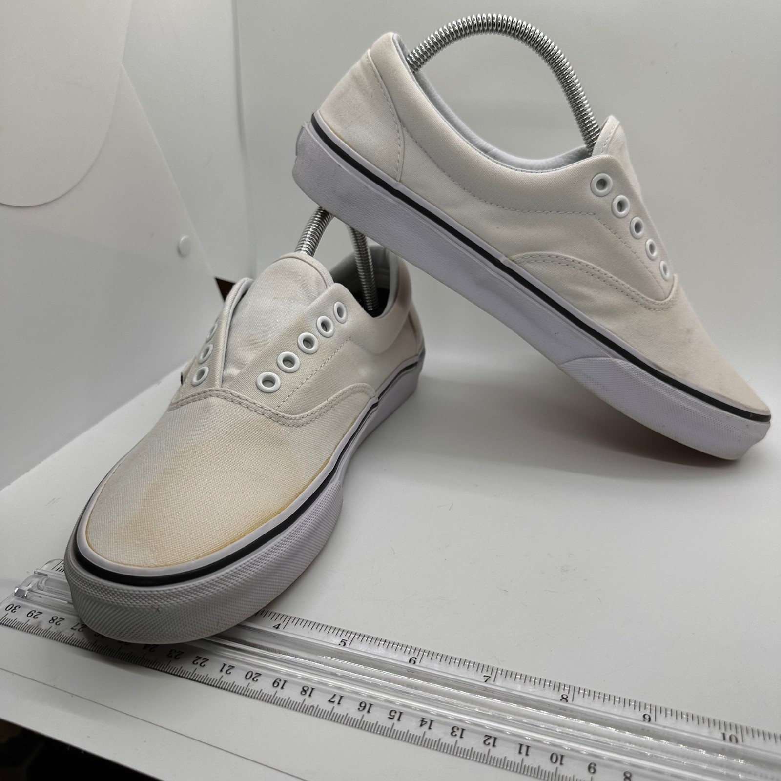 Vans Era Canvas Sneakers Off White Gum Sole Skate Shoes Casual Beach 8.5M 10W