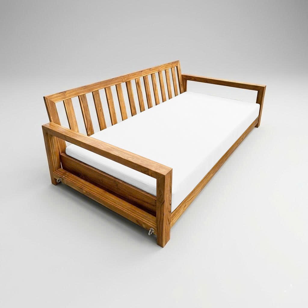 |COVER ONLY| Outdoor Knife Edge 6" Crib Size Daybed Fitted Sheet Slipcover AD106