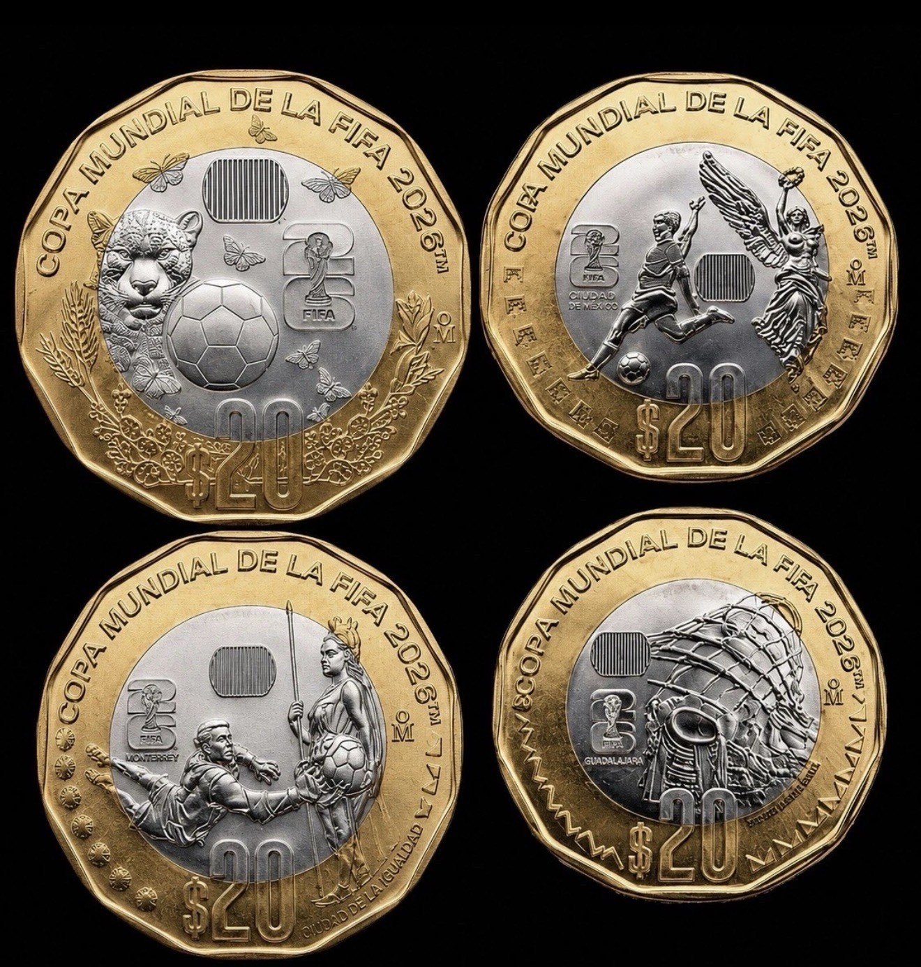 México World Cup 2026 Complete Coin Set Of 4