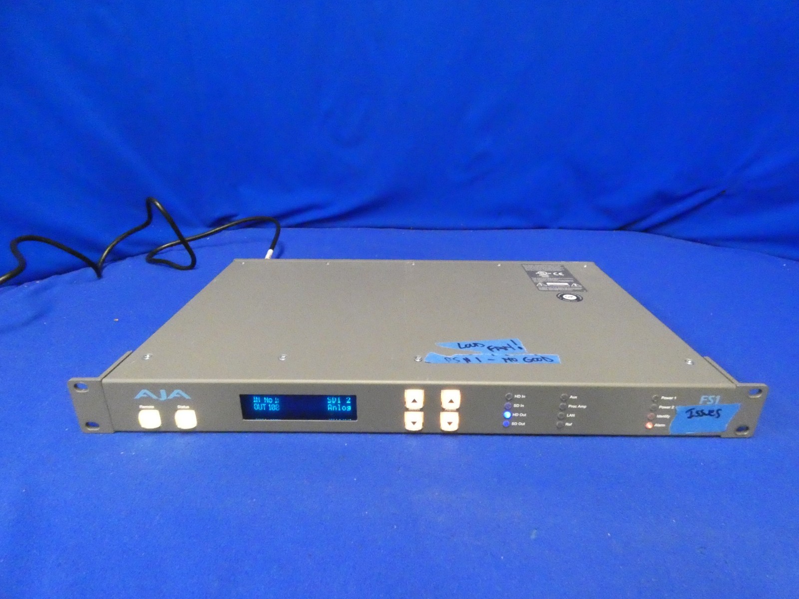 AJA FS1 Audio/Video HD/SD Frame Synchronizer for PARTS/NOT WORKING, Loud Fans