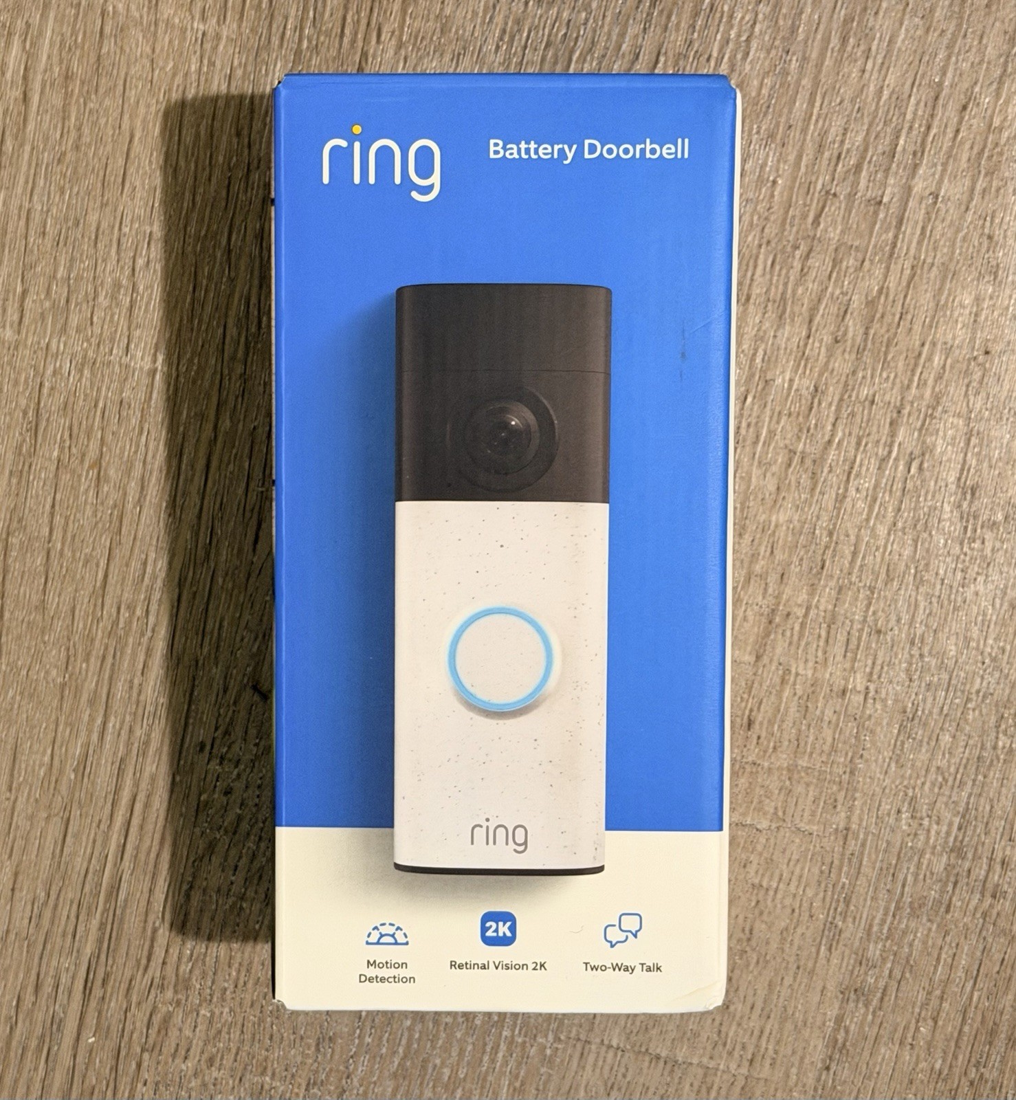 Ring Battery Doorbell Camera (2026 Model) 2K - Speckled White - New, Sealed