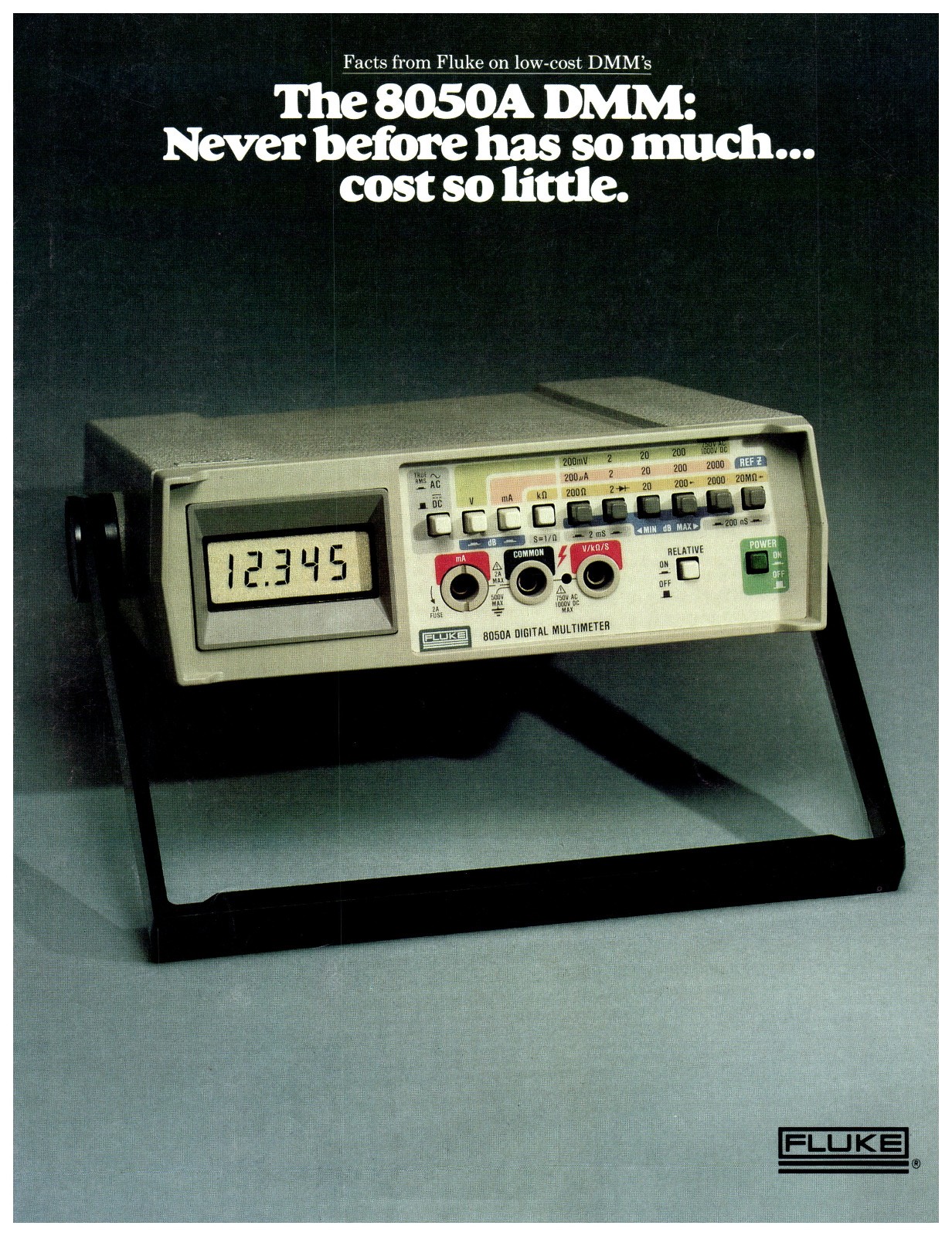 Fluke 8050A Digital Multimeter DMM Benchtop Lab Tester - True RMS High Brochure