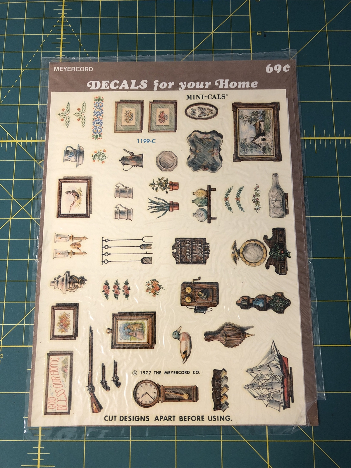 Vintage 1977 Meyercord MINI-CALS Decals MIXED LOT OF DESIGNS MIP NOS 1199-C