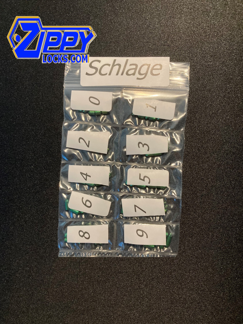 Complete LAB Schlage Pin Mini Pack - Schlage Bottom Pins - 10 ea. / Size 0-9