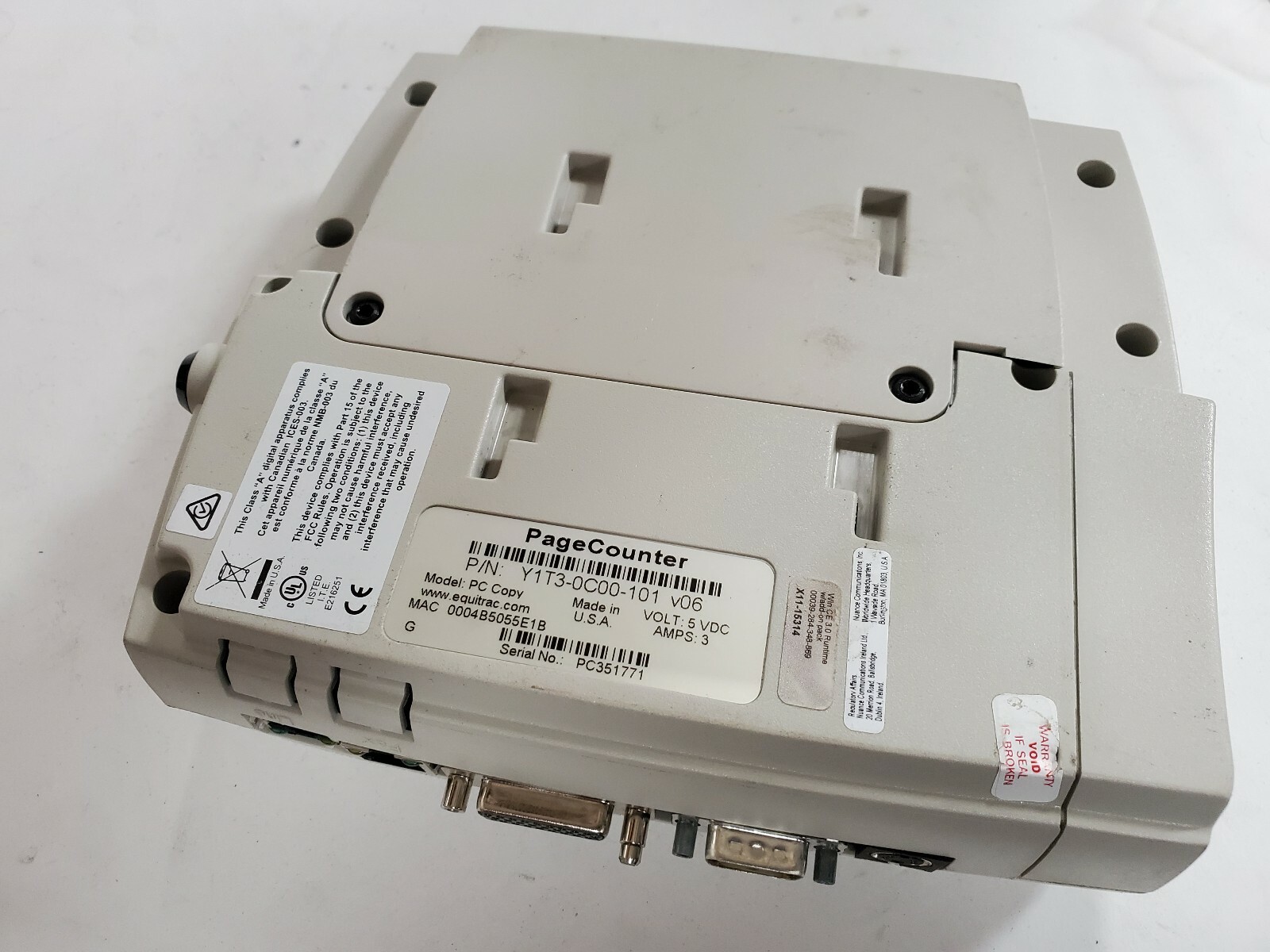 Equitrac PageCounter Model: PC Copy - No Cords