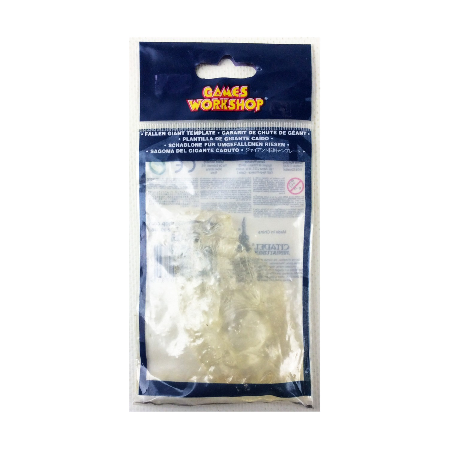 GW Warhammer Fantasy Fallen Giant Template (Clear) Pack New
