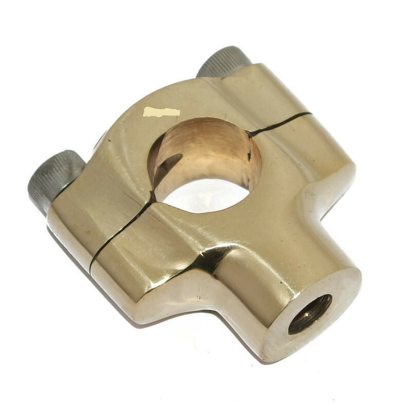 Handle Bar Mount Risers Clamp Brass 7/8'' 22mm Fits Motorbike