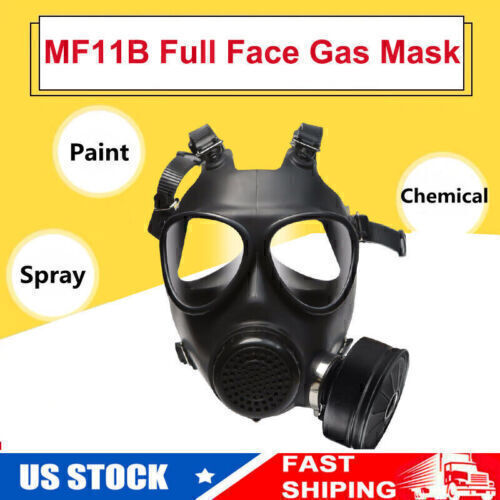Soviet Military Full Face Gas Mask Spray Paint Respirator + Filter Box FREE SHIP