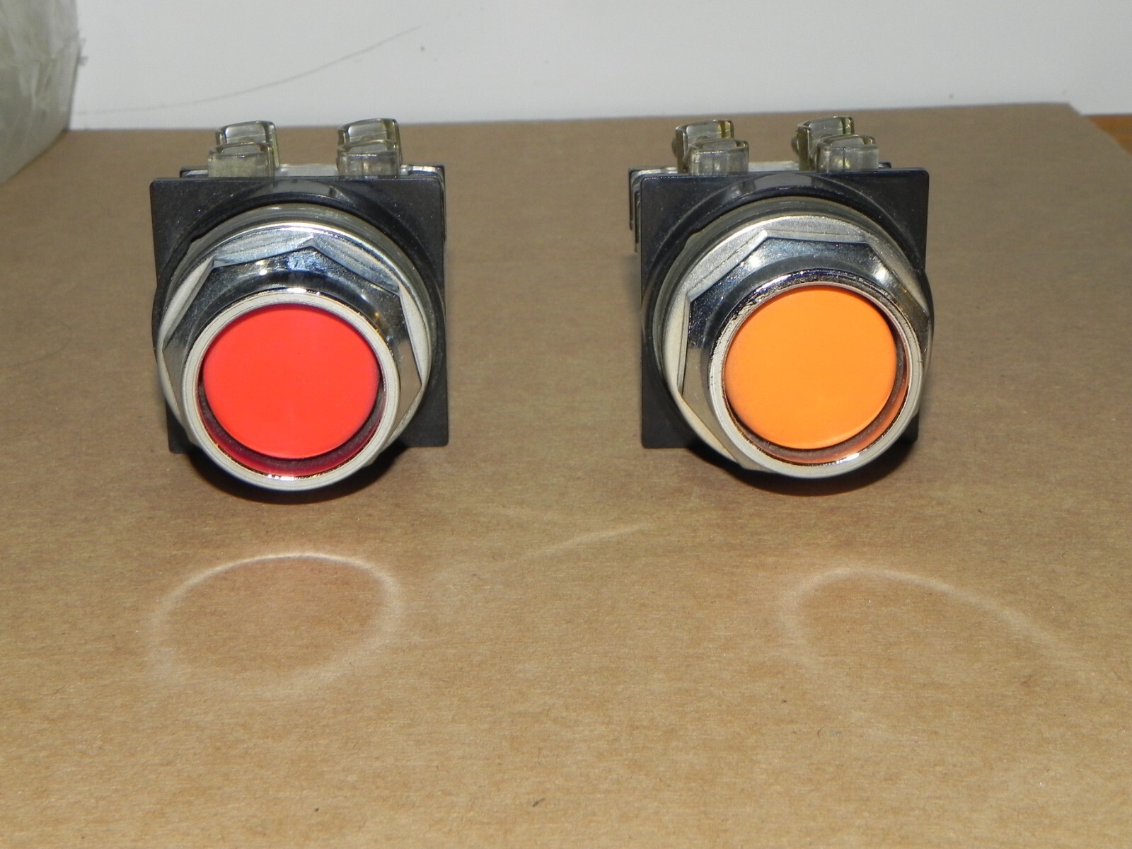 GE CR104P Push Button Switches 1 Orange 1 Red (2)