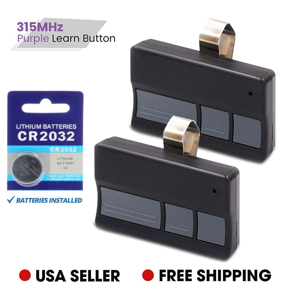 2 Replace for LiftMaster Raynor Remote Control 373LM Button Garage Door Opener