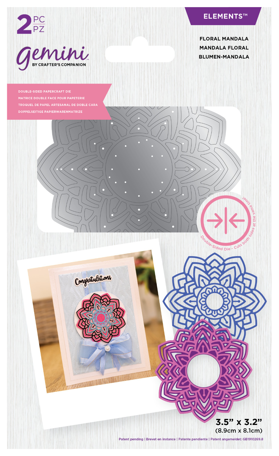 New Gemini Double Sided Dies - Floral Mandala Crafter's Companion