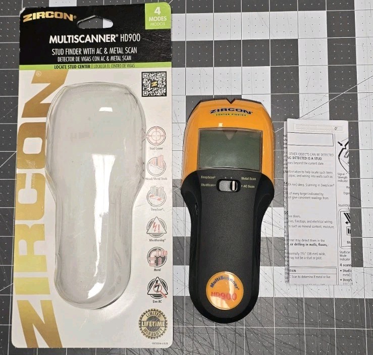 Zircon Multiscanner HD900 3" Multifunction Stud Finder