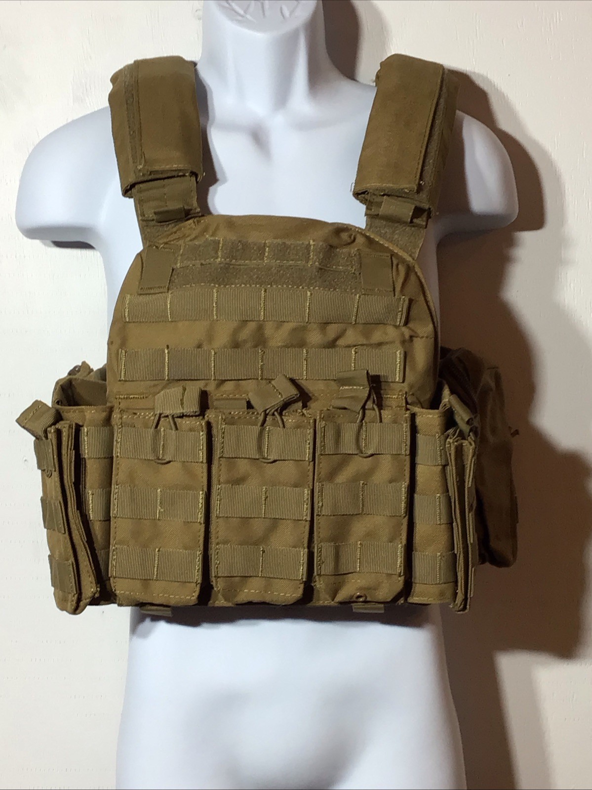New Tactical Plate Carrier Vest Coyote Brown MOLLE Adjusta
