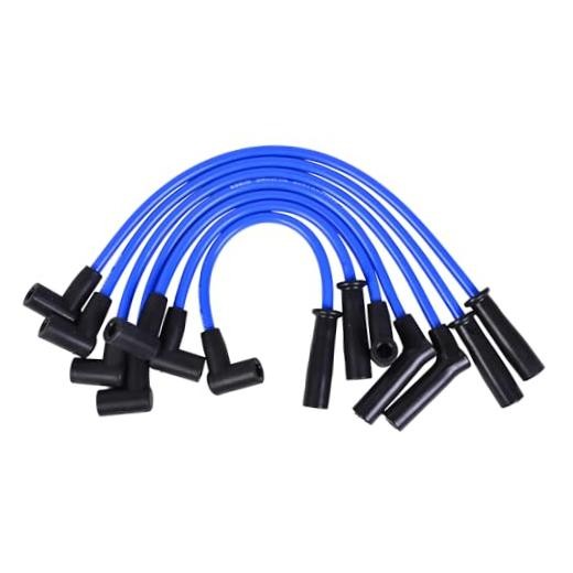 Silicone Spark Plug Wires Set 8.0mm Compatible with Jeep 91-99 Cherokee Blue