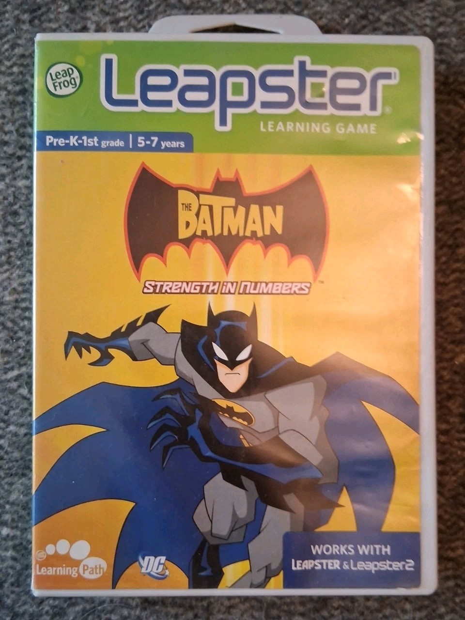 LeapFrog Leapster Batman Learning Game Pre-K 1st Grade 5-7 Yrs, complete