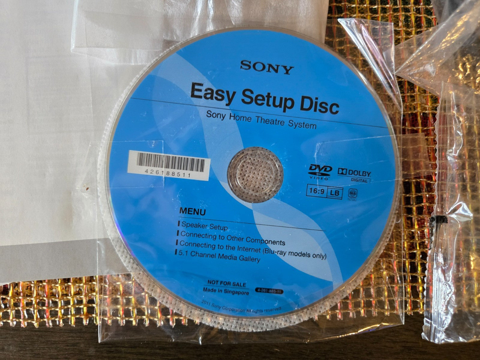 Sony Blu-Ray Disc/DVD Home Theatre System Accessory Kit Speaker Wire iPod Dock