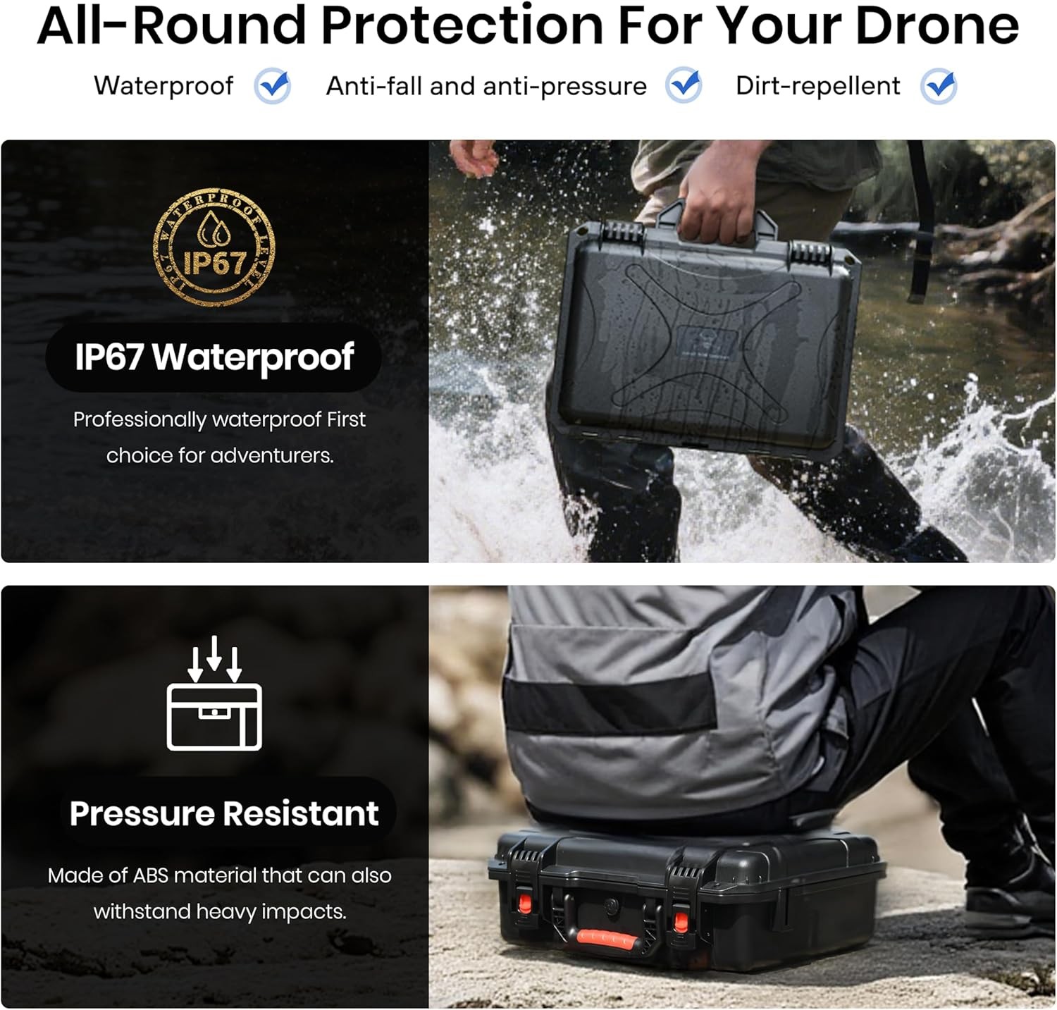 Hard Shell Case for DJI Mini 5 Pro Mini 4 Pro Mini 3 Pro RC2 Battery Storage