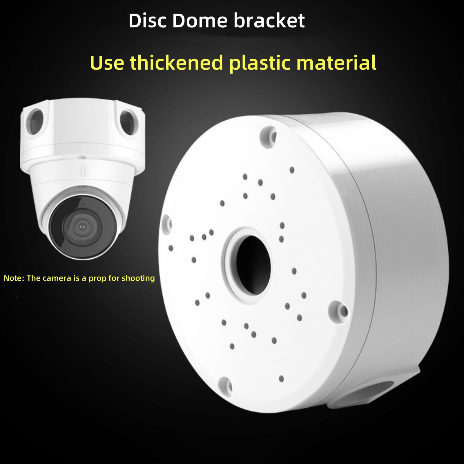 White Junction PC Box CCTV Bullet Dome Camera Wall Mount Bracket