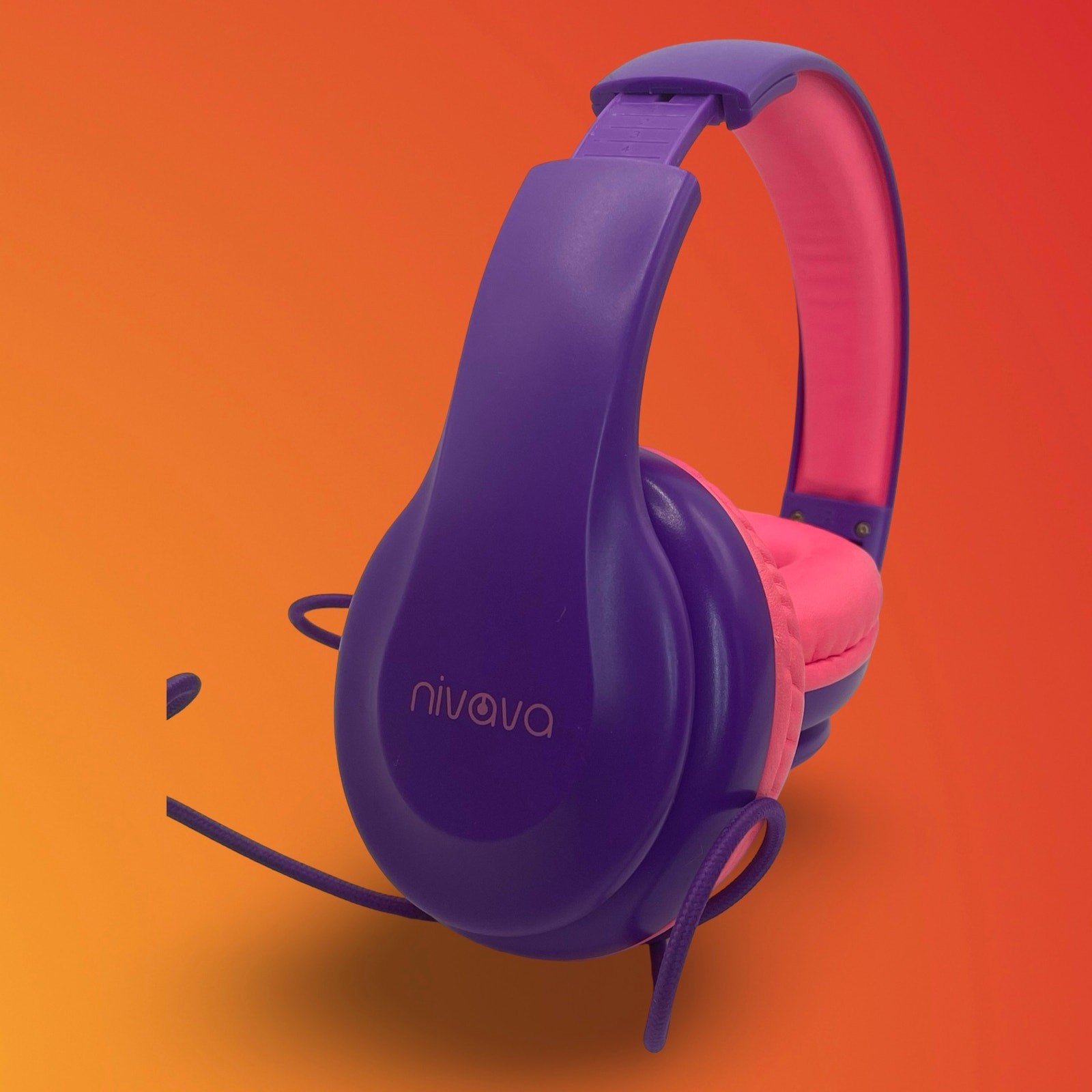 Nivava Gaming Headset with Microphone Purple Pink Stereo Surround Sound PC Xbox