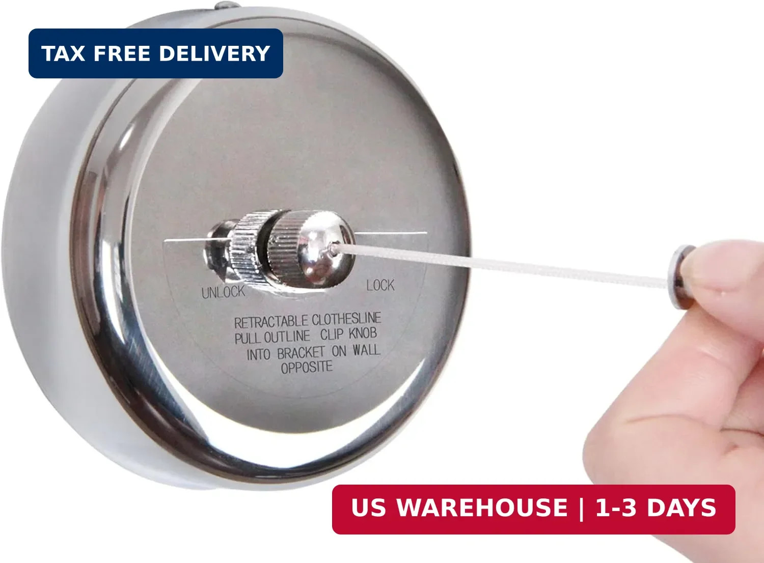 Retractable Clothesline 304 Stainless Steel Durable with Heavy Duty Adjustable R