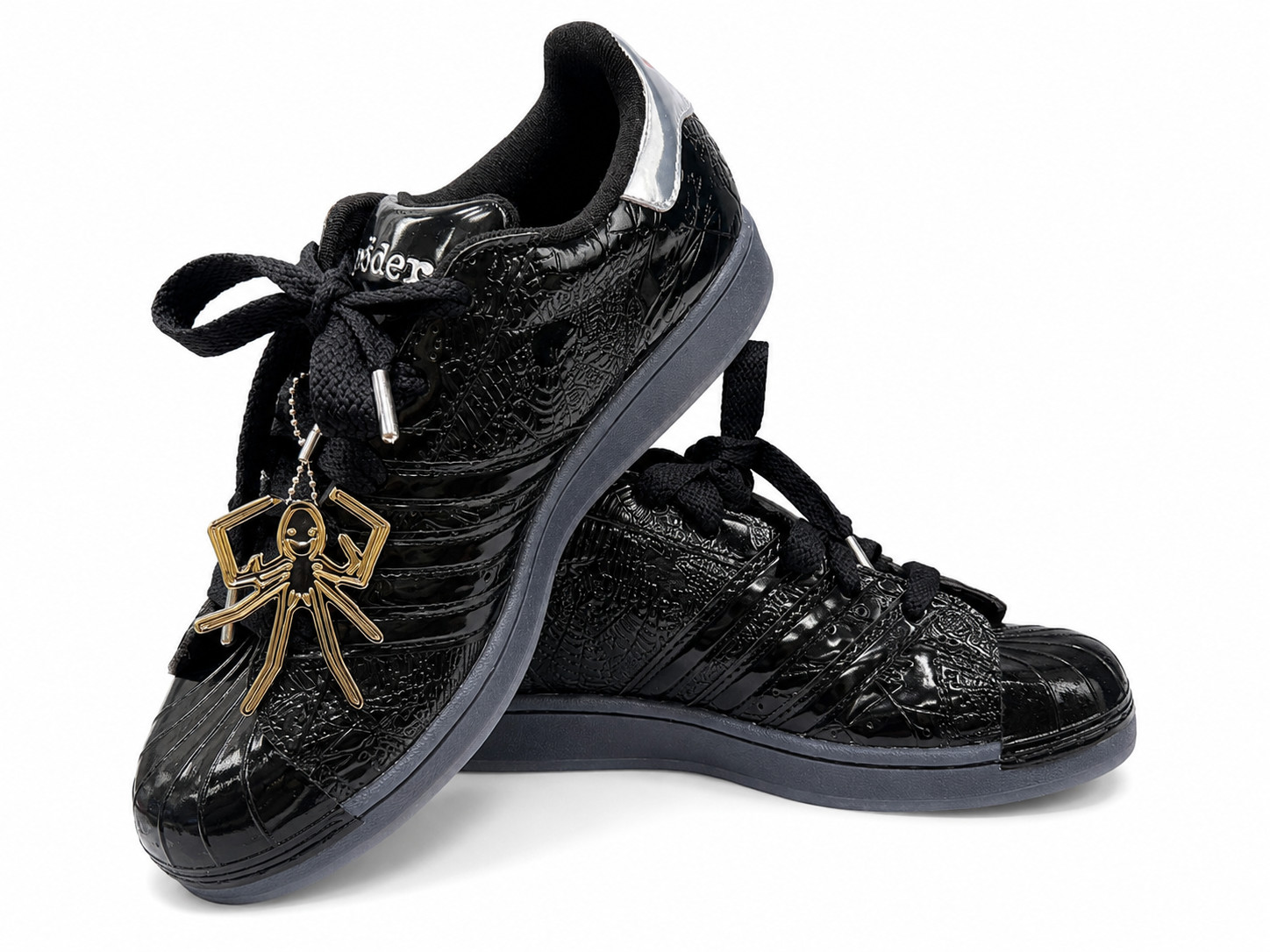 SP5DER x adidas Superstar Black KJ7021 Core Black Shell Toe Sneakers