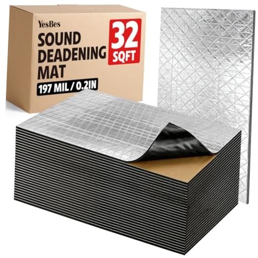 32 sqft Sound Deadening Mat, 197 mil(5mm) Sound Deading Material for 30 pcs