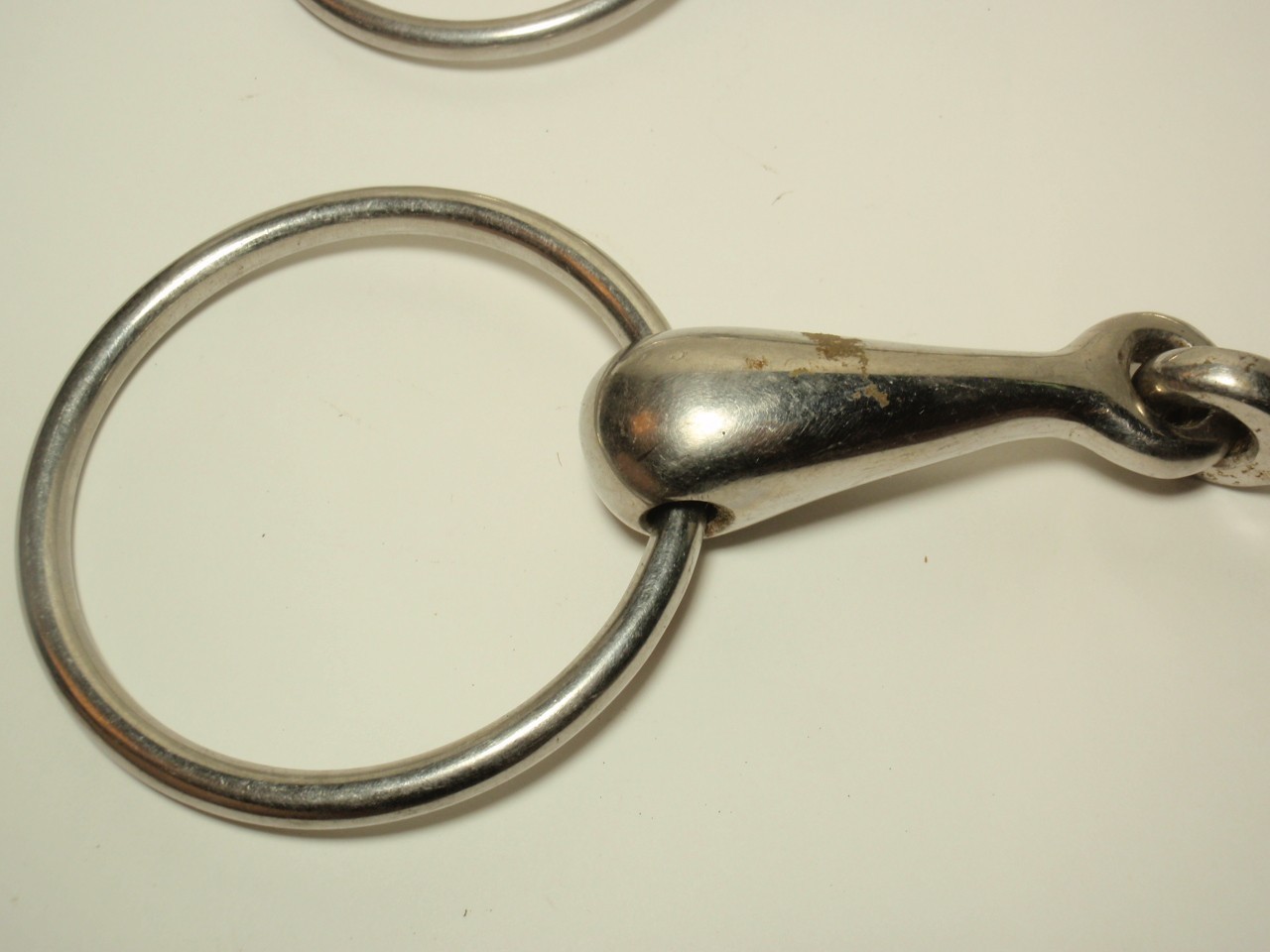 Lot 3 Equine Loose Single Joint Snaffle Ring Bit *USED*