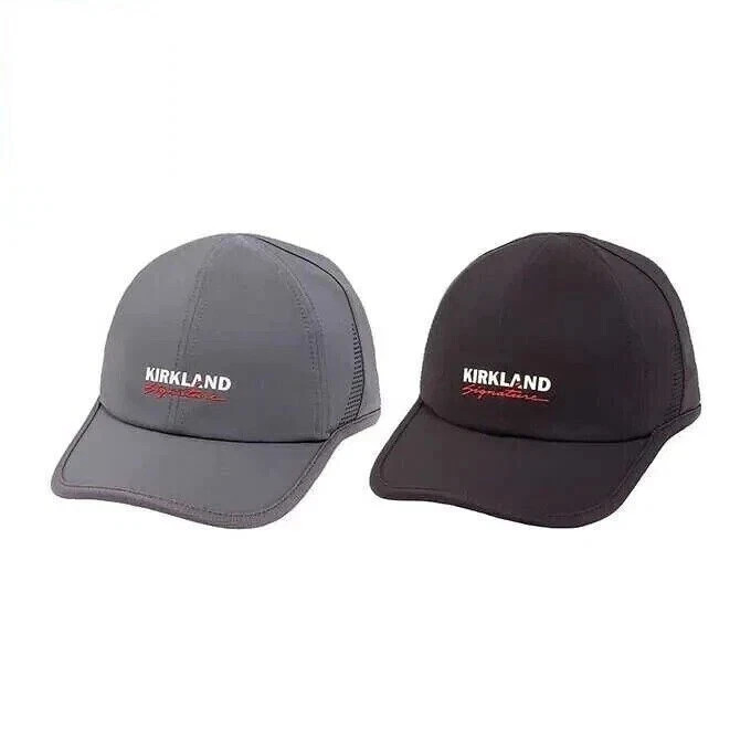 2-PACK Kirkland Signature Unisex Logo Hats, UPF 50 Moisture Wicking Adjust Fit
