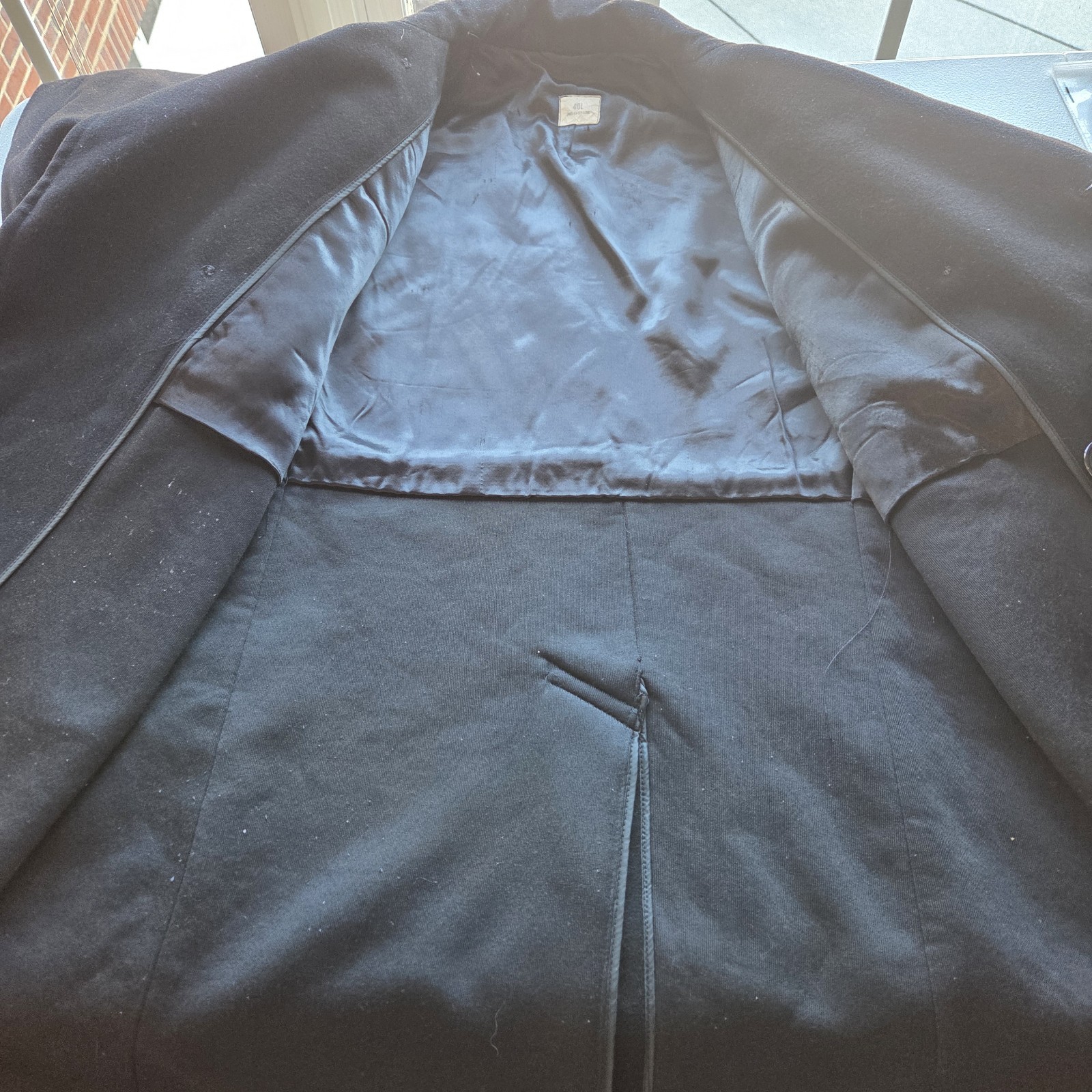 Authentic U.S. Navy Enlisted Peacoat 40L Military Issue 100% Wool