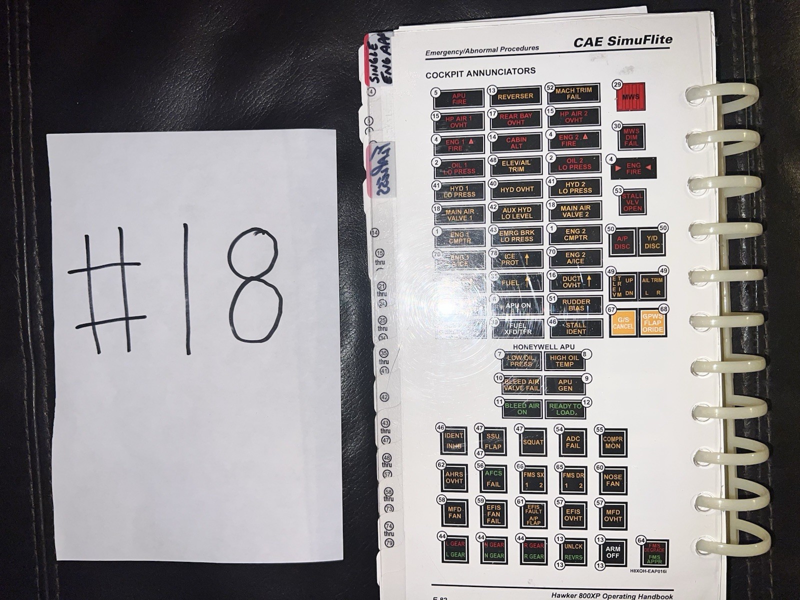 CAE SimuFlite Hawker 800 XP Operating Handbook
