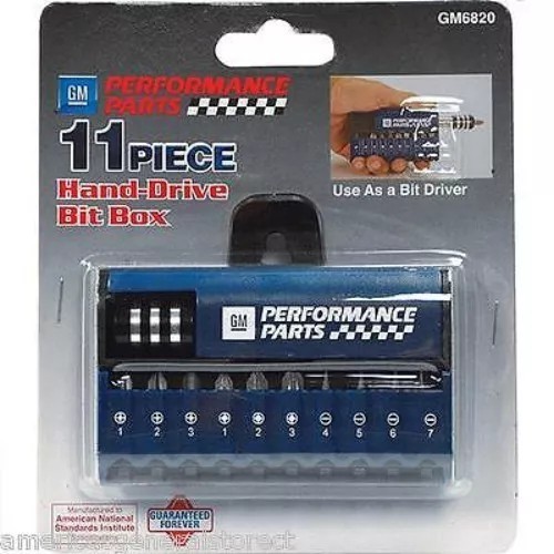 GM Performance 11 PC Screwdriver Bit Set with Quick Release Magnetic Bit Holder