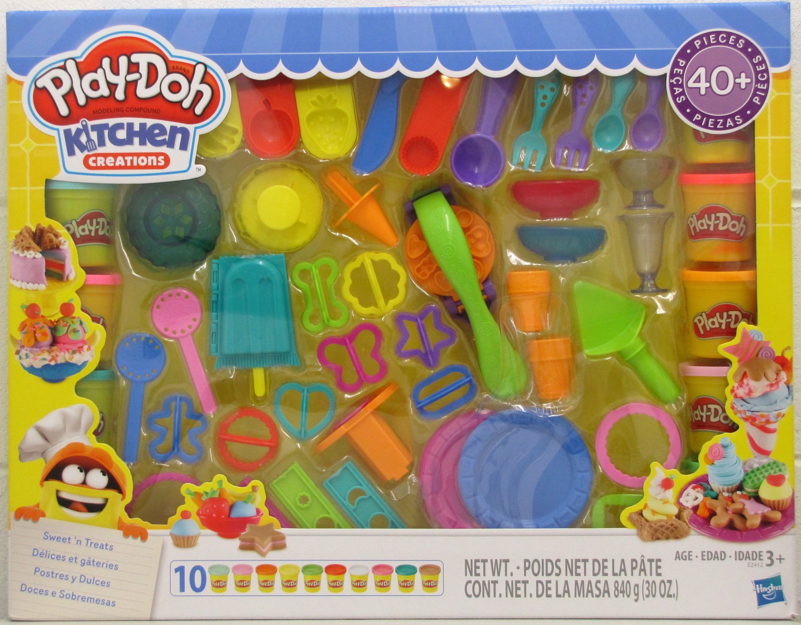Play-Doh Kitchen Creations Sweets N Treats Kids Play Set 40-Pieces Hasbro New
