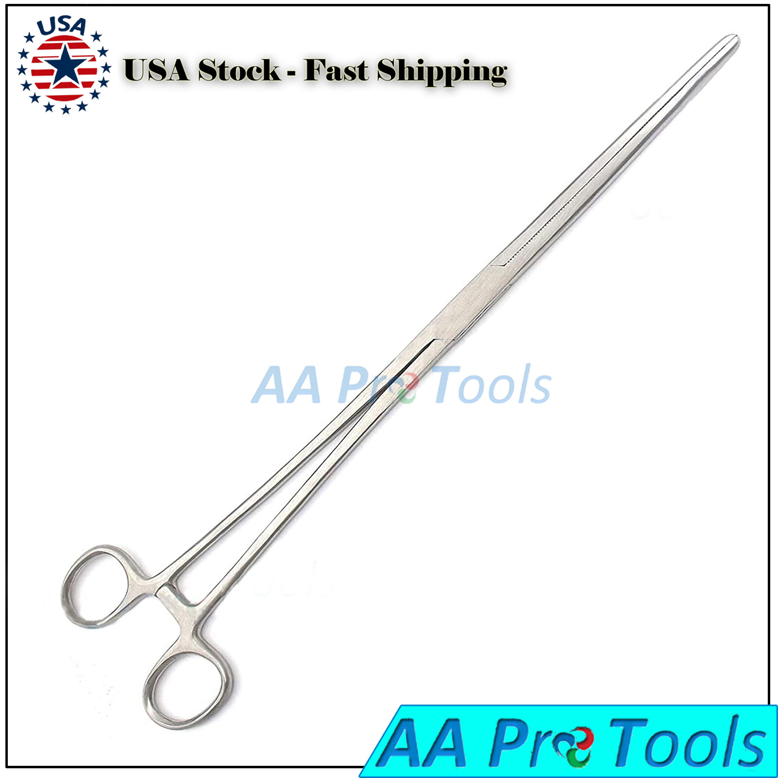 14" 35cm Reptile Hemostat Forceps Tongs Lizard Snake Iguana Bearded Dragon Tegu