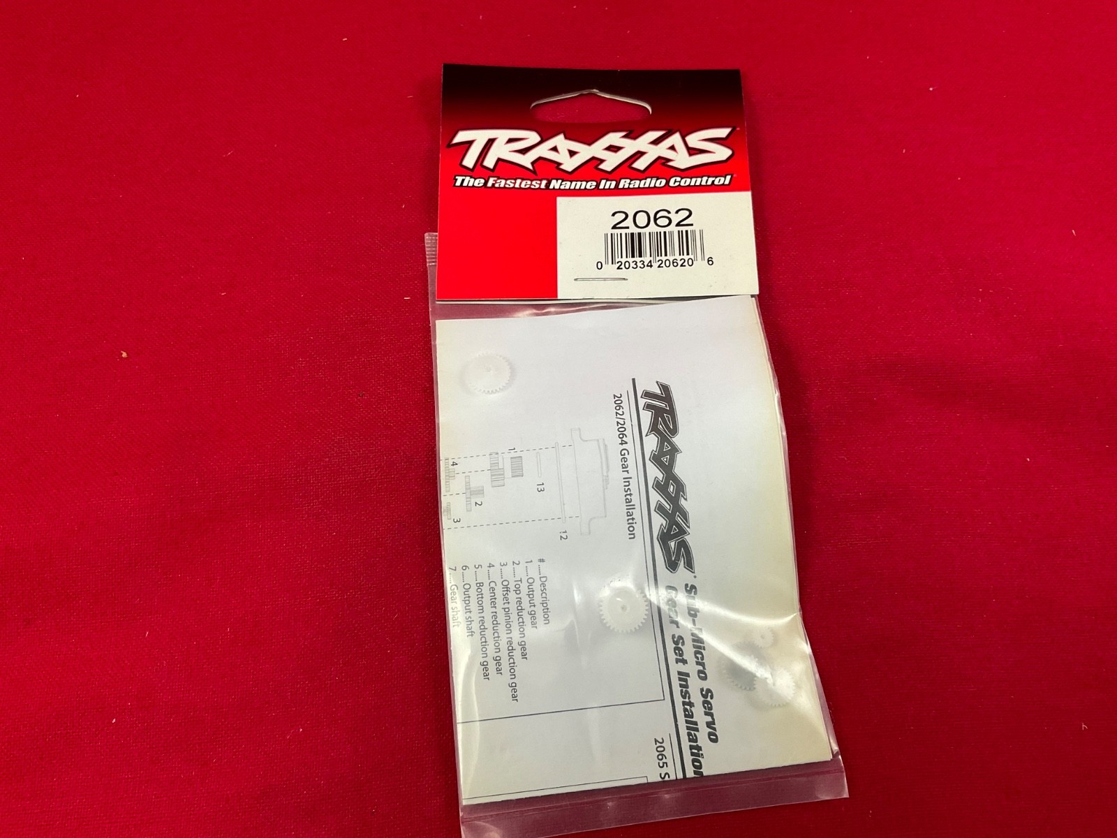 Traxxas 2062 GEAR SET for 2060 Sub Micro Servo  REVO 3.3 replacement TRA2062