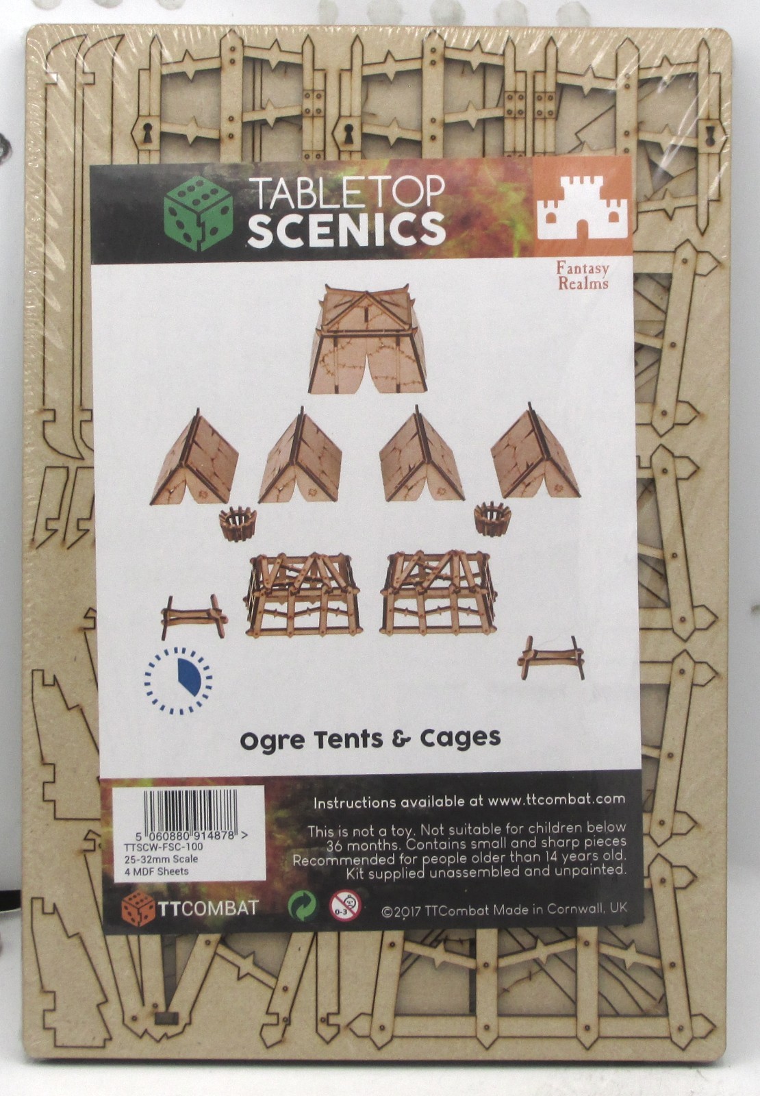 TTCombat TTSCW-FSC-100 Ogre Tents & Cages (Fantasy Realms) Encampment Terrain