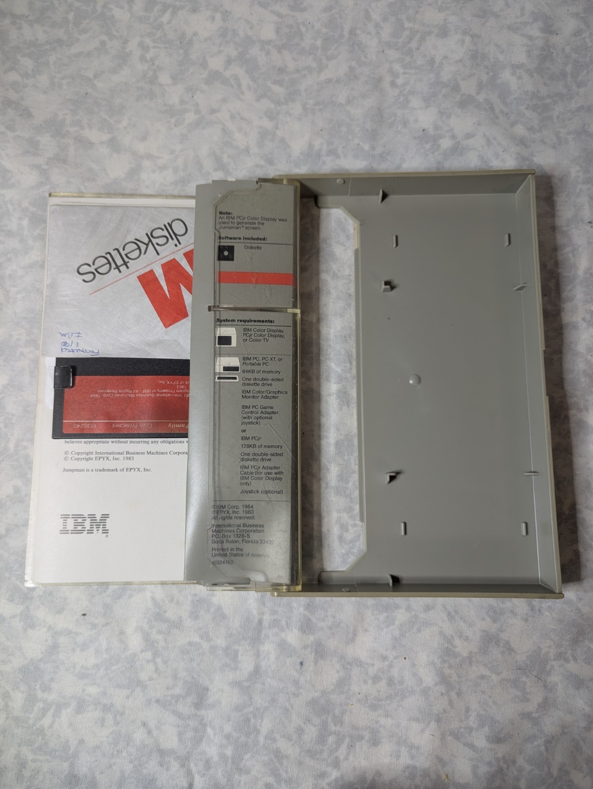 IBM Game Jumpman Vintage Case Manual Floppy Disk