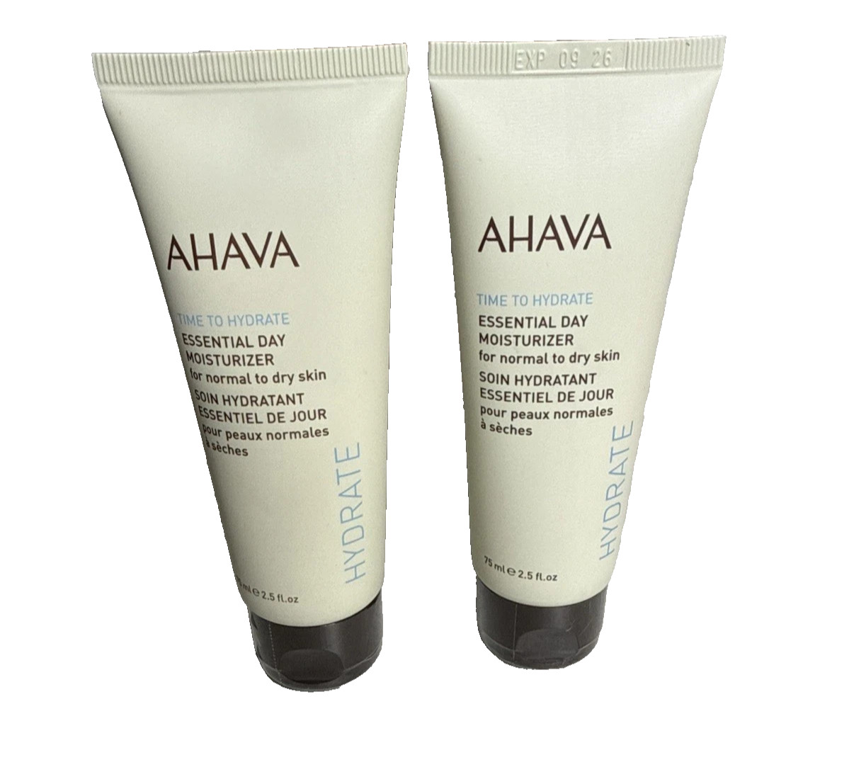 Lot of 2 Ahava Essential Day Moisturizer Normal Dry Skin EXP 9/26 2.5 oz Sealed