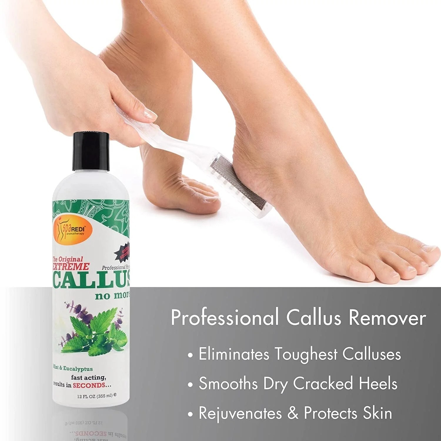 Spa Redi Callus Remover Mint & Eucalyptus 12 Oz