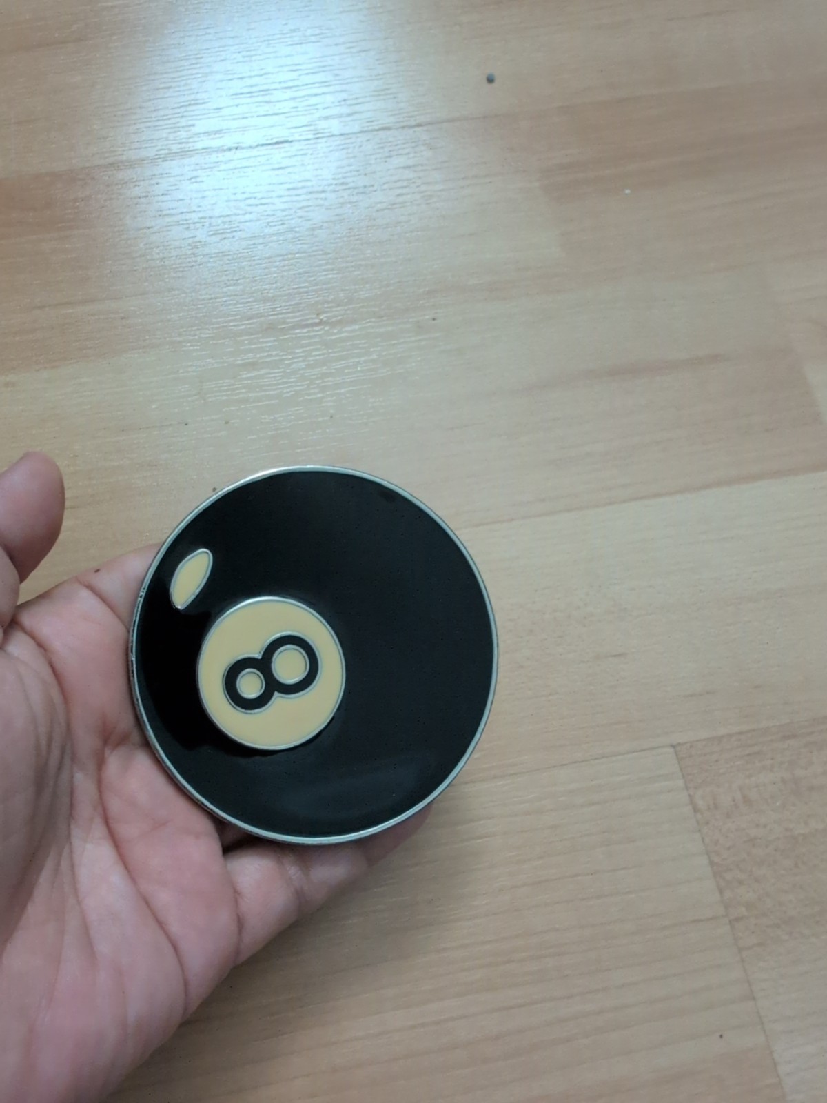 8 Ball Belt Buckle Perfect Unused Condition Hard To Find Collectible Solid Vtg