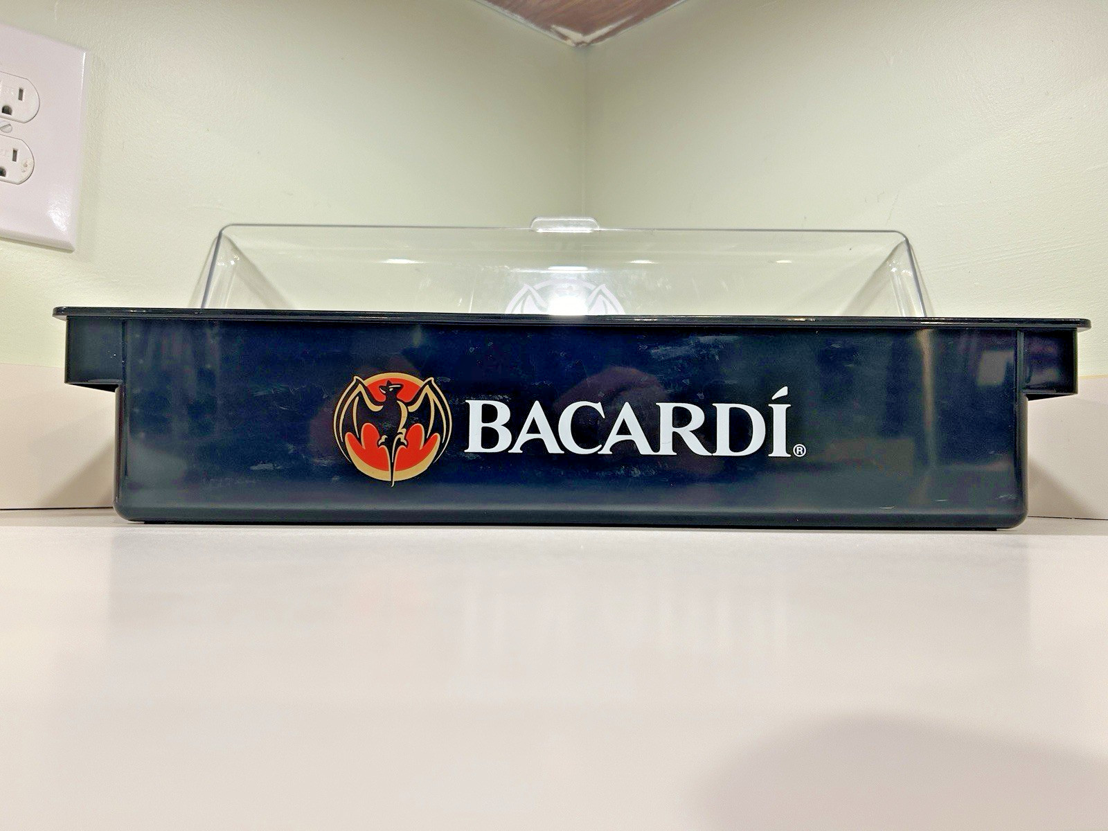 Bacardi Rum Bar Caddy Condiment Tray Six Compartments Barware Man Cave